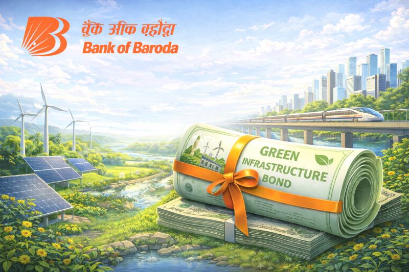 Bank of Baroda Raises ₹10,000 Crore Through India’s First Domestic Green Infrastructure Bonds